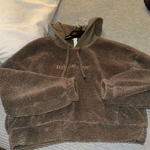 Lululemon textured fleece embroidered logo hoodie